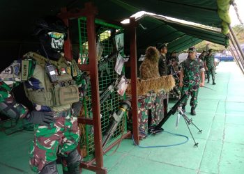 Peringati HUT TNI Ke-77 Tahun, Kodim Poso dan Yonif 714 SM Gelar Pameran Alutsista