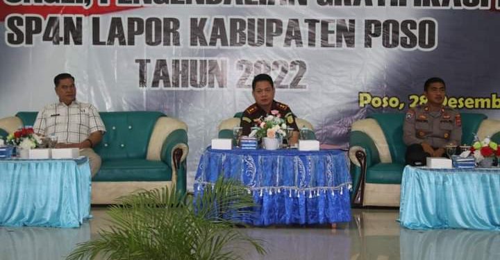 Pemda Poso Sosialisasi dan Rapat Saber Pungli, Pengendalian Gratifikasi Dan SP4N Lapor