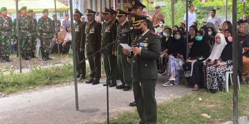 Dandim Poso Pimpin Upacara Pemakaman Militer Letda Jefri Ngau