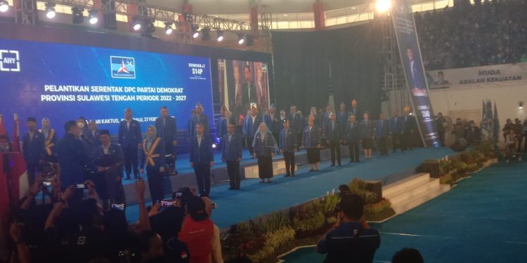 Lantik 13 DPC Demokrat se-Sulteng, AHY Minta Kader Solid dan Satu Komando