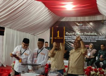 Paslon Jeff-Ruben Hadir On Time di Penetapan Nomor Urut