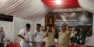 Paslon Jeff-Ruben Hadir On Time di Penetapan Nomor Urut