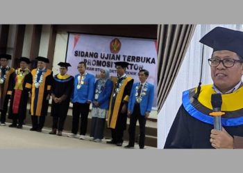 Lulusan Pertama Doktor Teknik Sipil Universitas Tadulako. Hunian Tetap Warga Pasca Bencana Jadi Obyek Penelitian Promovendus Andi Asnudin