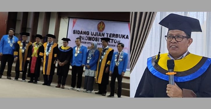 Lulusan Pertama Doktor Teknik Sipil Universitas Tadulako. Hunian Tetap Warga Pasca Bencana Jadi Obyek Penelitian Promovendus Andi Asnudin