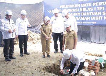 Kunjungan Kerja di Sulawesi Tengah, Menteri IMIPAS Letakkan Batu Pertama Pembangunan Kantor Imigrasi Morowali